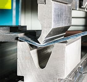 bending metal using a hydraulic press brake