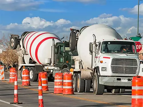Concrete,Truck,Chute,Pouring,Wet,Cement,Mix,Into,A,Form - Transportation  Today
