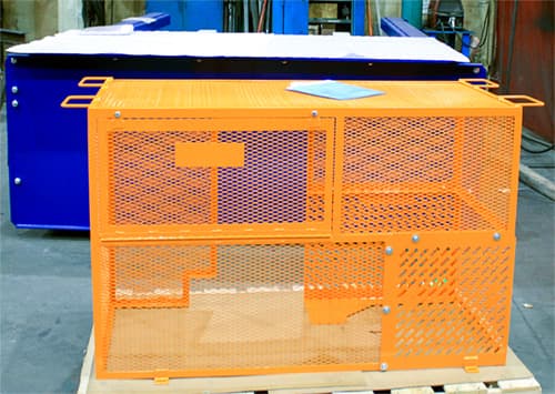 Steel Fabrication - cage for large industrial component at Schuette Metals