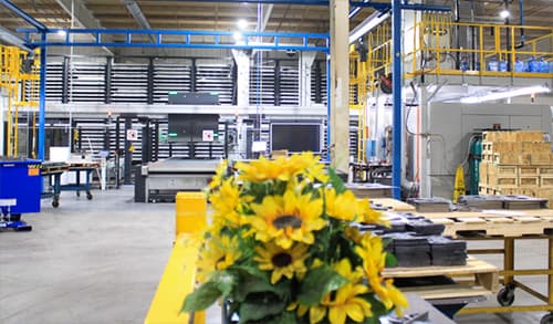 Steel Fabrication - material handling system at Schuette Metals